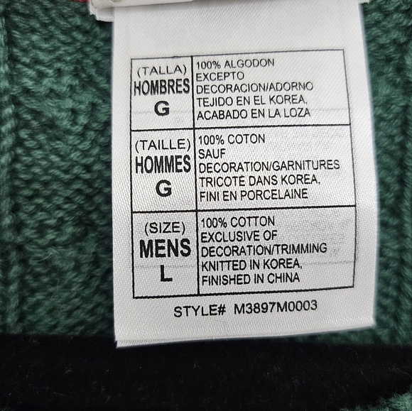 Vintage Disney Store Mickey Mouse Pullover Men's Sweater Green Size LARGE - Picture 3 of 7